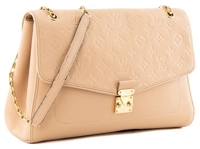 LOUIS VUITTON - Borsa a tracolla St Germain MM Louis Vuitton in pelle grana beige - vista 2