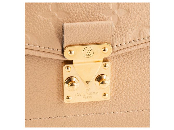 LOUIS VUITTON - Borsa a tracolla St Germain MM Louis Vuitton in pelle grana beige - vista 6