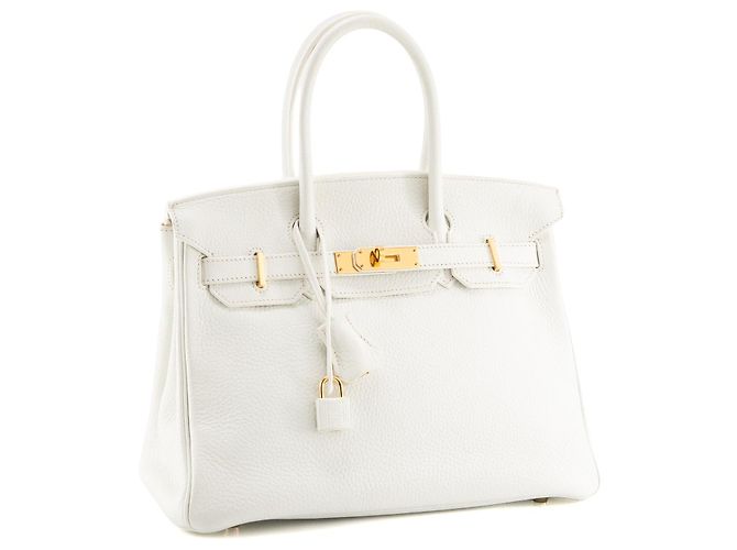 HERMÈS - Borsa a mano Hermès Birkin 30 in pelle togo bianca Bianco - vista 2