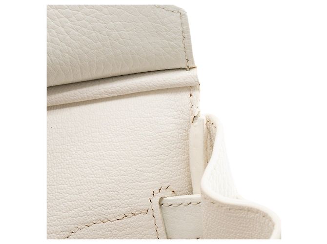 HERMÈS - Borsa a mano Hermès Birkin 30 in pelle togo bianca Bianco - vista 8
