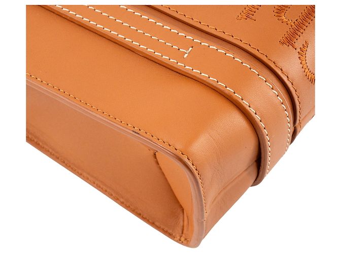 CHLOÉ - Borsa a tracolla Woody Small Chloé in pelle liscia camel Cammello - vista 6
