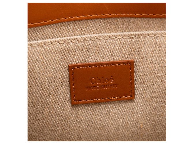CHLOÉ - Borsa a tracolla Woody Small Chloé in pelle liscia camel Cammello - vista 7