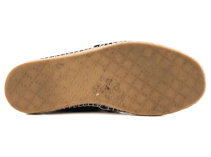 GUCCI - Espadrillas GG Gucci in tela nera (T37,5) Nero - vista 3