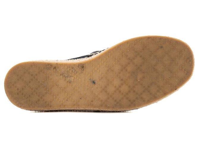 GUCCI - Espadrillas GG Gucci in tela nera (T37,5) Nero - vista 4