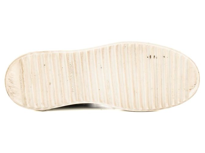 LOUIS VUITTON - Sneakers Time Out Louis Vuitton in denim monogrammato grigio e beige (T37) - vista 3