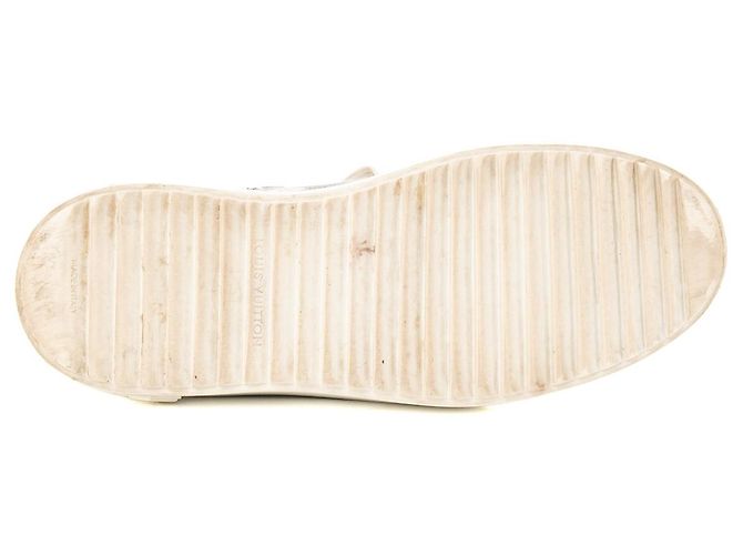 LOUIS VUITTON - Sneakers Time Out Louis Vuitton in denim monogrammato grigio e beige (T37) - vista 4