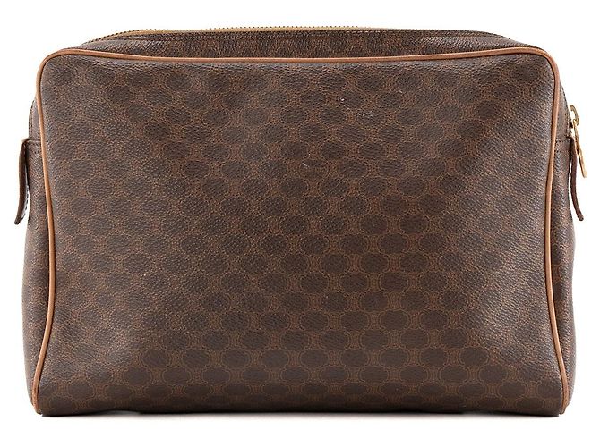 Céline CELINE - Pochette GM Celine en toile enduite macadam marron vintage Brown - view 3