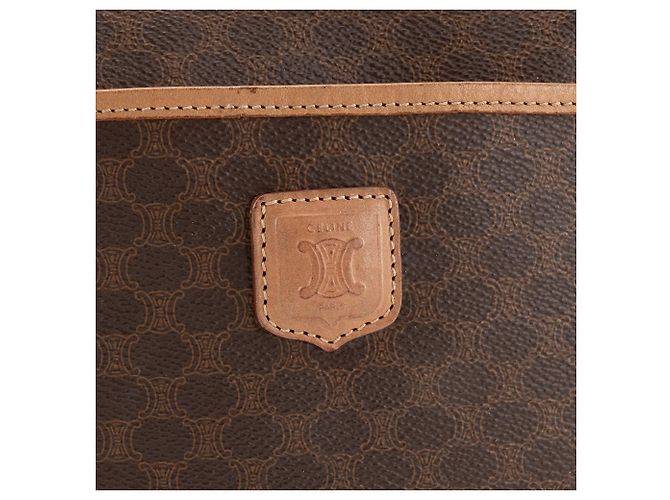 Céline CELINE - Pochette GM Celine en toile enduite macadam marron vintage Brown - view 5