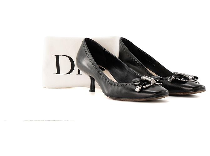 Autre Marque DIOR - Décolleté Dior in pelle liscia nera (T37) Nero - vista 10