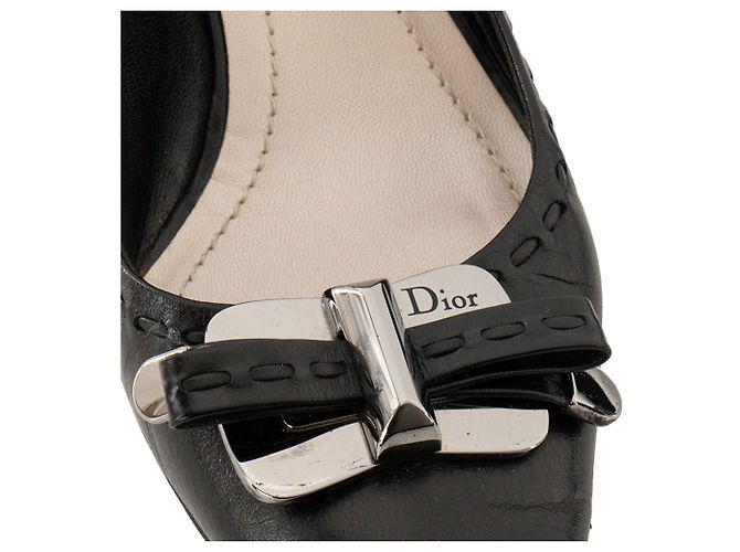 Autre Marque DIOR - Décolleté Dior in pelle liscia nera (T37) Nero - vista 3
