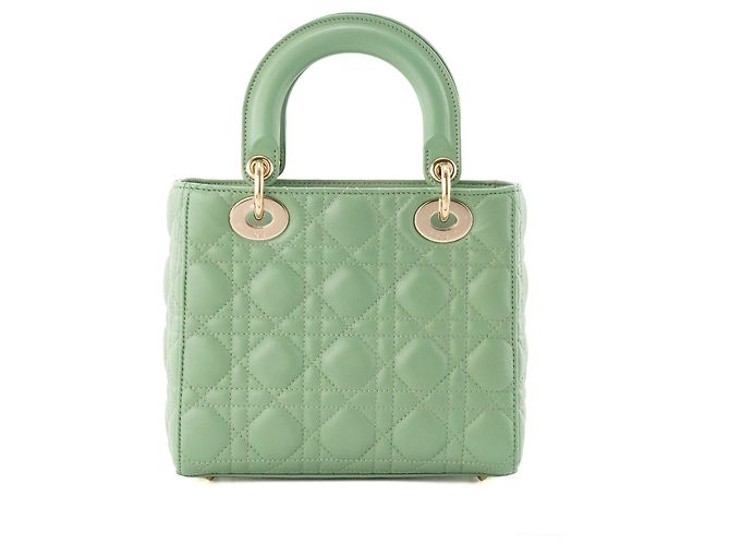 Autre Marque DIOR - Borsa a mano Lady Dior My ABC Small in pelle cannage verde - vista 3