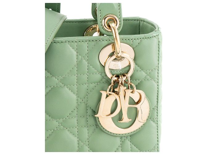 Autre Marque DIOR - Borsa a mano Lady Dior My ABC Small in pelle cannage verde - vista 5