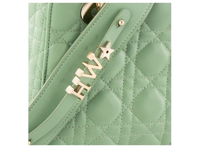 Autre Marque DIOR - Borsa a mano Lady Dior My ABC Small in pelle cannage verde - vista 6