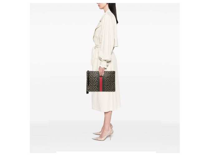 Gucci GG Supreme Caleido Web Bee Clutch Beige - Ansicht 6