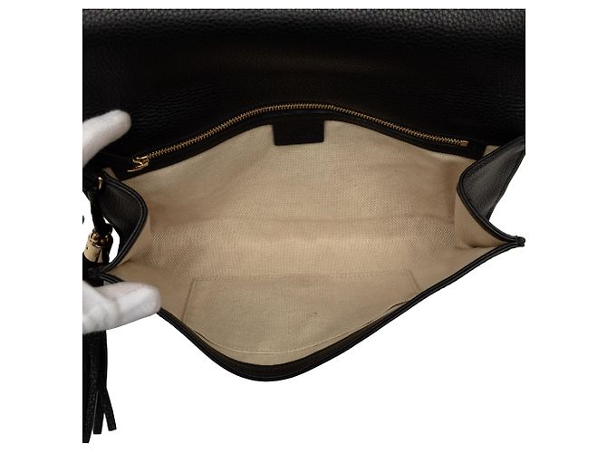 Clutch Soho Disco Gucci in pelle di vitello nera Nero - vista 4