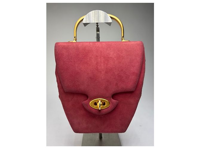 Bolsa vintage Givenchy estruturada de alça de mão Burgundy Gold Bordeaux - vista 6