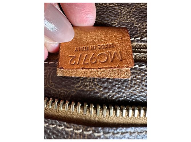 Céline Vintage Celine Macadam Canvas Schultertasche c. 1997 Brown Braun - Ansicht 4