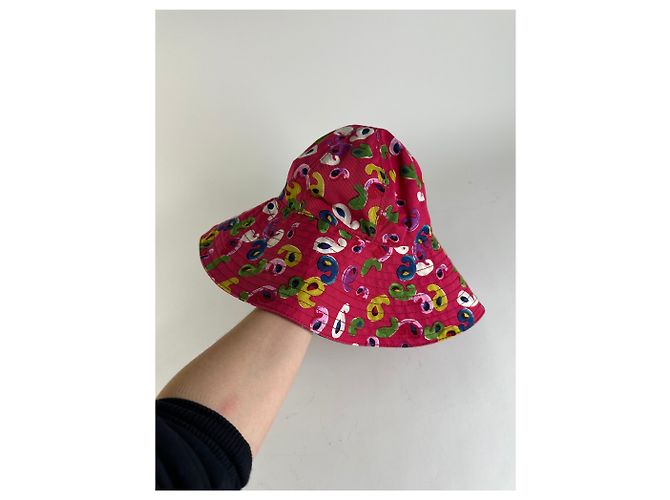 Courreges Vintage Courrèges Cotton Sun Hat Pink Multicolour - view 4