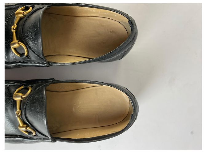 Mocassini Horsebit in pelle da uomo Gucci Vintage primi anni 2000 Nero EU41 - vista 10