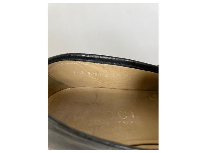 Mocassini Horsebit in pelle da uomo Gucci Vintage primi anni 2000 Nero EU41 - vista 9