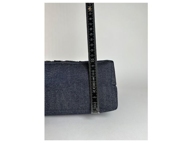 Tote Vintage Givenchy in cotone con paillettes Fine anni 1990 Blu navy scuro - vista 12