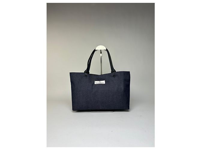 Tote Vintage Givenchy in cotone con paillettes Fine anni 1990 Blu navy scuro - vista 14