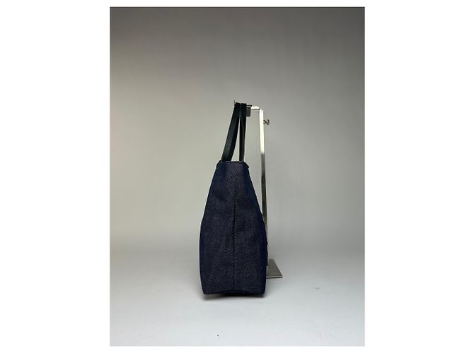 Tote Vintage Givenchy in cotone con paillettes Fine anni 1990 Blu navy scuro - vista 4