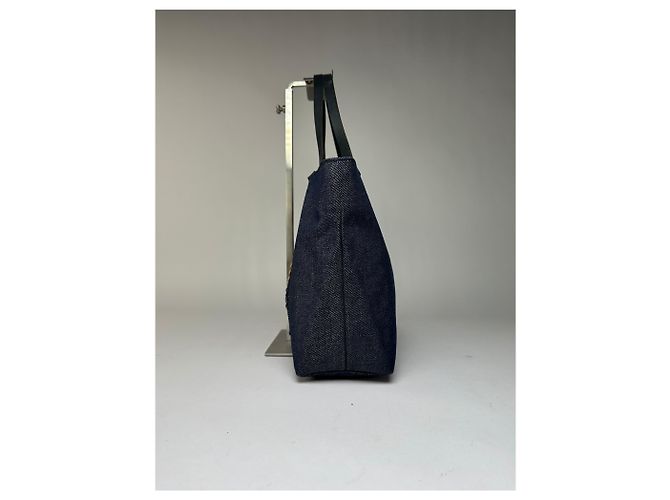 Tote Vintage Givenchy in cotone con paillettes Fine anni 1990 Blu navy scuro - vista 6