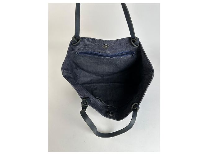 Tote Vintage Givenchy in cotone con paillettes Fine anni 1990 Blu navy scuro - vista 7