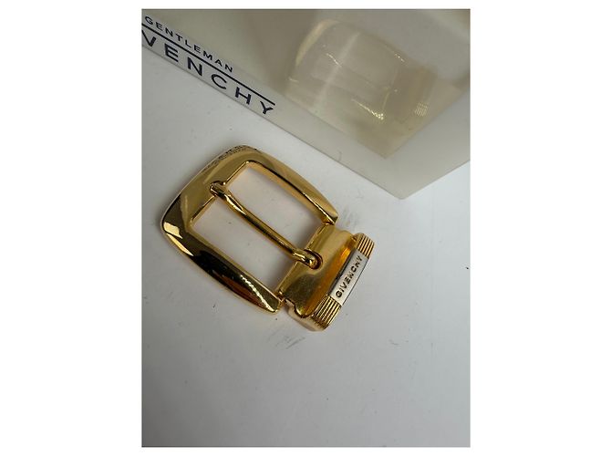 Cintura in pelle Vintage Givenchy Logo 4G c. fine anni '80 Nero Oro - vista 5
