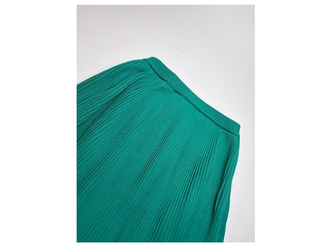Gonna midi plissettata Vintage Dior Teal M Blu - vista 12