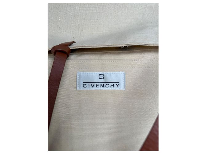 Vintage Givenchy Sequin Canvas Tote Ende 1990s Beige Navy - Ansicht 5