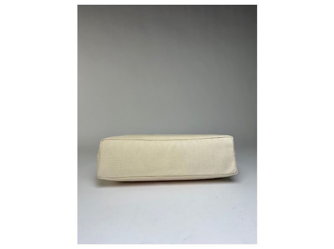 Vintage Givenchy Sequin Canvas Tote Ende 1990s Beige Navy - Ansicht 8