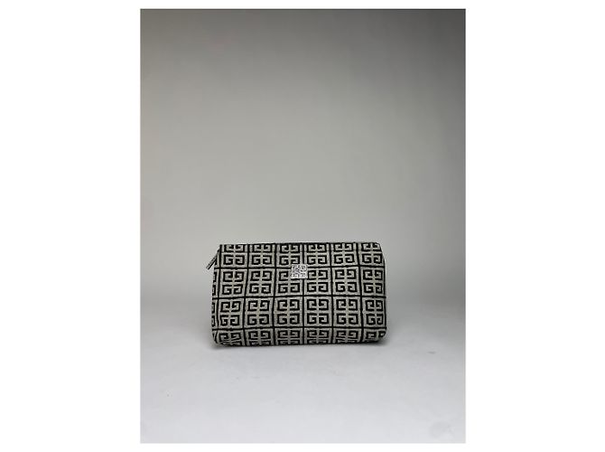 Vintage Givenchy 4G Jacquard Clutch Wallet Late 1990s Beige Black - view 13