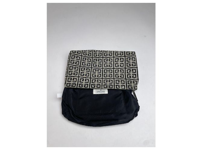 Vintage Givenchy 4G Jacquard Clutch Wallet Late 1990s Beige Black - view 3