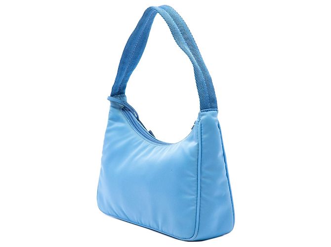 Borsa a tracolla Prada Mini Tessuto Re Edition 2000 Blu - vista 2