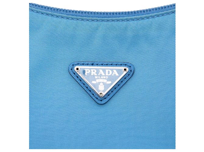 Borsa a tracolla Prada Mini Tessuto Re Edition 2000 Blu - vista 5