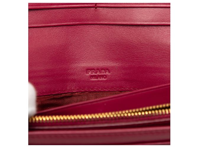 Portafoglio lungo Prada Impuntu Tessuto rosa - vista 6