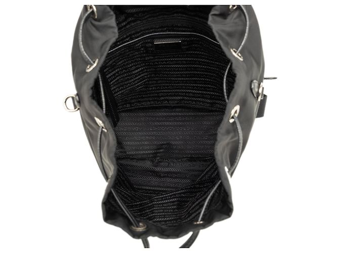 Prada Rucksack aus Tessuto mit Saffiano-Besatz Schwarz - Ansicht 4