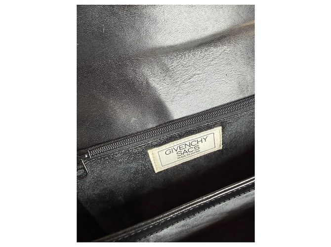 Vintage Givenchy Logo Tasche 4G Leder Top-Handle Hergestellt in Japan Schwarz - Ansicht 4