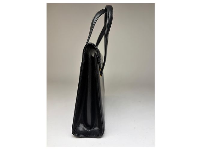 Vintage Givenchy Logo Tasche 4G Leder Top-Handle Hergestellt in Japan Schwarz - Ansicht 6