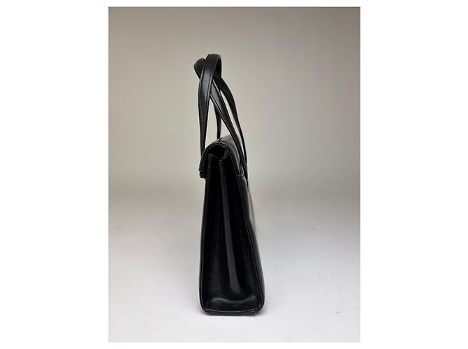 Vintage Givenchy Logo Tasche 4G Leder Top-Handle Hergestellt in Japan Schwarz - Ansicht 8