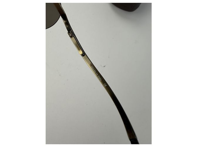 Céline Occhiali da sole Vintage Celine Triomphe Metal Fine anni 1990 Black Gold D'oro - vista 10