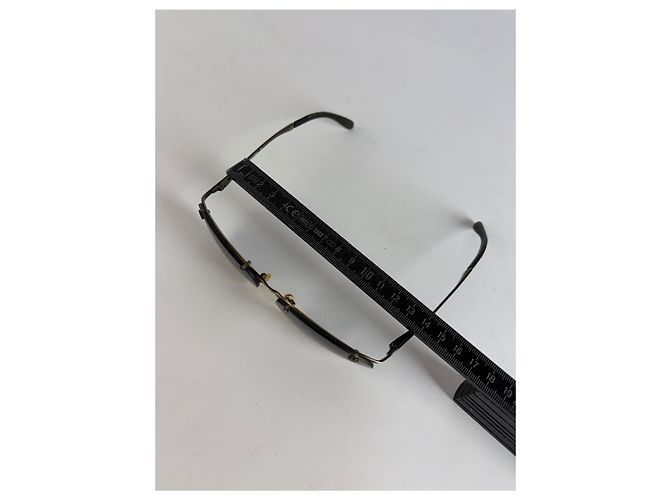 Céline Occhiali da sole Vintage Celine Triomphe Metal Fine anni 1990 Black Gold D'oro - vista 2