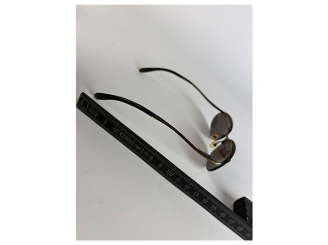 Céline Occhiali da sole Vintage Celine Triomphe Metal Fine anni 1990 Black Gold D'oro - vista 4