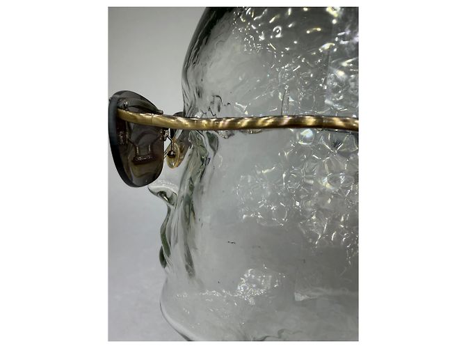 Céline Occhiali da sole Vintage Celine Triomphe Metal Fine anni 1990 Black Gold D'oro - vista 6