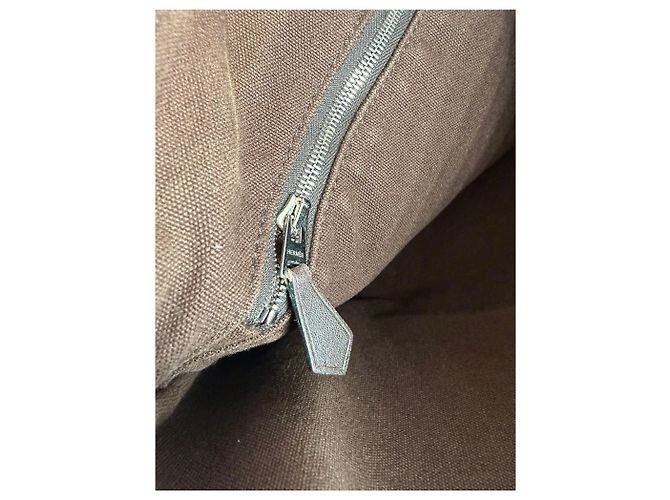 Tote Vintage Hermès Troca Canvas Fine anni '90 Brown / 1, 2, 3, 6 Marrone - vista 4