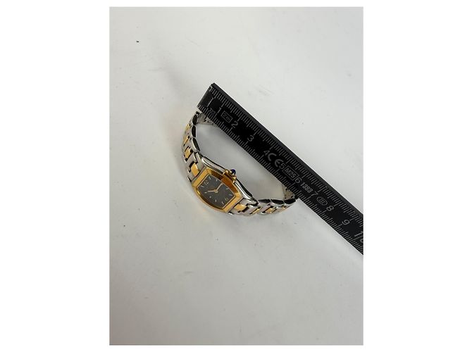 Vintage Givenchy 4G Logo Quarz-Armbanduhr ca. Ende der 1980er Silver Gold Schwarz - Ansicht 2