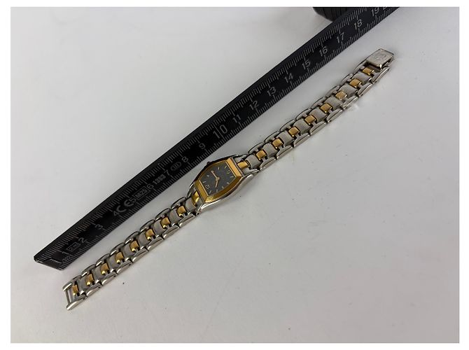 Vintage Givenchy 4G Logo Quarz-Armbanduhr ca. Ende der 1980er Silver Gold Schwarz - Ansicht 9