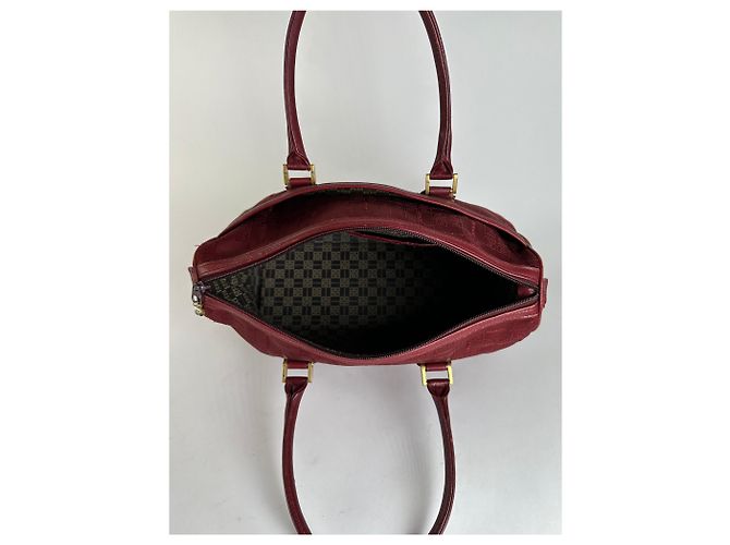 Vintage Givenchy 4G Monogram Jacquard Structured Bag Late 1990s Red Beige - view 11